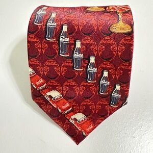 Coca Cola Logo Stain Glass Lamps Classic Cars Bottles Vintage Novelty Necktie
